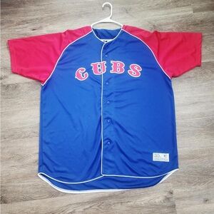 Mitchell & Ness Cubs Blue and Red Jersey